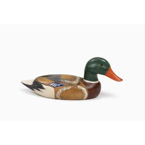 Wood Duck Decoy Wildlife Collection Wooden Hand Painted Cottage Cabin Fishing